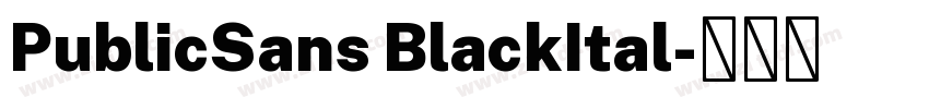 PublicSans BlackItal字体转换 PublicSans BlackItal字体转换